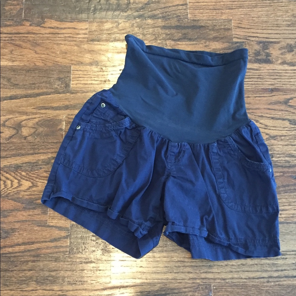 Blue maternity shorts size small